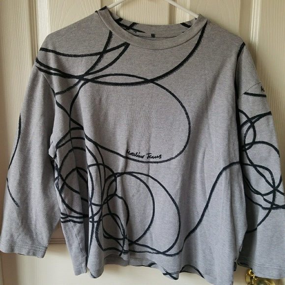 Moschino Jeans Gray& Black Top Size Small - Picture 4 of 14